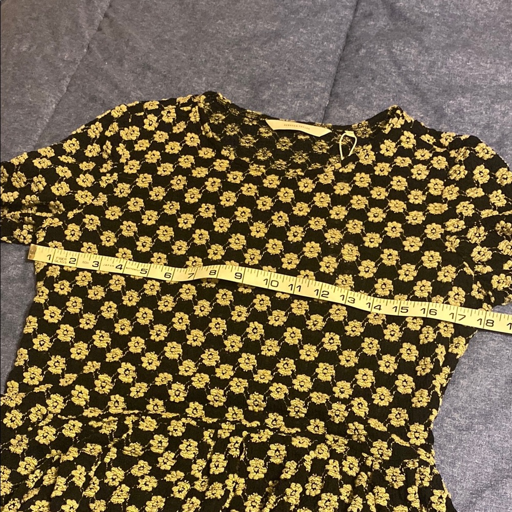 Rebecca Taylor Black and Cream Lace Peplum Top - Picture 7 of 10